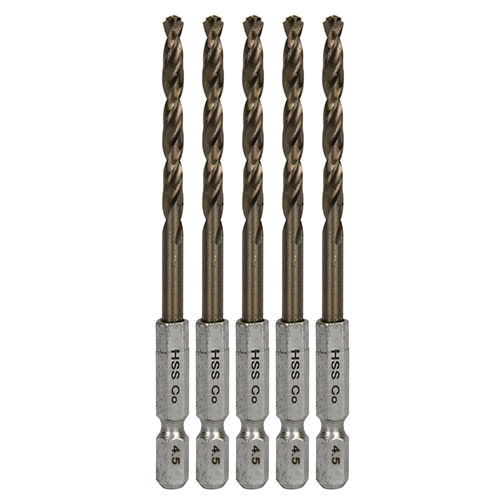 藤原産業 SK11 六角軸コバルトステンレスドリル 適長(ノーマル) 4.5mm 5pcs|電動工具・アクセサリー|ＤＩＹ・工具
