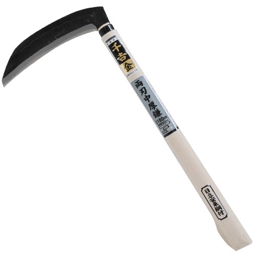 藤原産業 千吉 金 両刃中厚鎌 180MM|ガーデニング・園芸用品|エクステリア・ガーデン