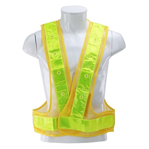 藤原産業 SK11 LED反射ベスト SK-LED-Y-ViY|サポート用品|梱包・保安・補修用品