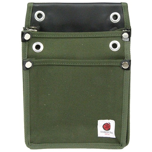 藤原産業 SK11 帆布鳶用腰袋2段 国防 TSH-2D-DG|腰袋サック|収納用品