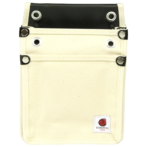 藤原産業 SK11 帆布鳶用腰袋2段 白 TSH-2D-WH|腰袋サック|収納用品