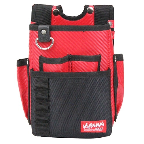 藤原産業 SK11 紅 腰袋2段 SKC2-3RD|腰袋サック|収納用品