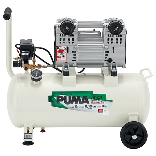 コンプレッサー 藤原産業 SK11 エアコンプレッサSW-231 SW-L30LPF-01 騒音・振動を抑え