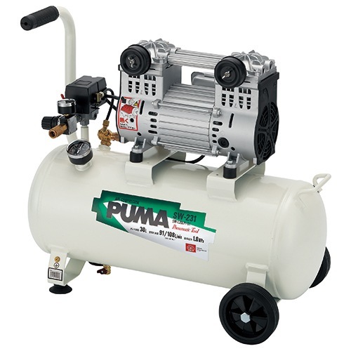 藤原産業 SK11 エアコンプレッサSW-231 SW-L30LPF-01 騒音・振動を抑え