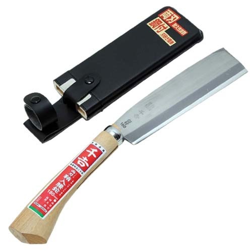 藤原産業 千吉 鞘入腰鉈 双刃 180MM 切れ味抜群の鋼付刃で枝打ち