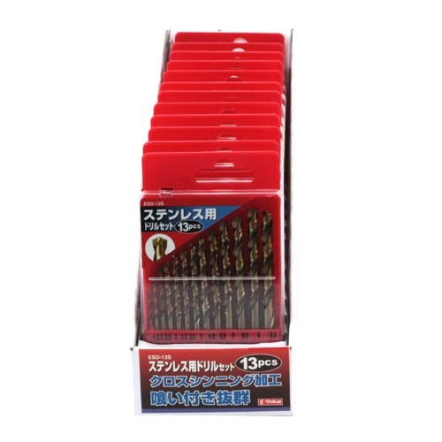 藤原産業 E-Value ステンレス用ドリルセット ESD-13S 喰い付きが抜群な