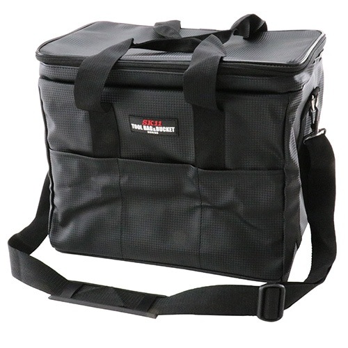 藤原産業 SK11 角型スタンドバッグDX SKB-PDX-BK カーボン調素材で水