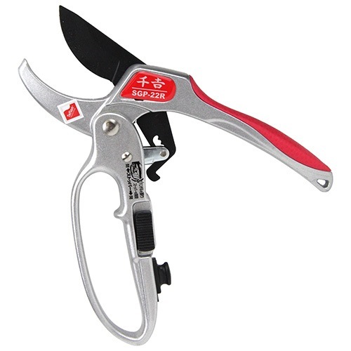藤原産業 千吉 ラチェット式剪定鋏 SGP-22R ラチェット機能付きで剪定