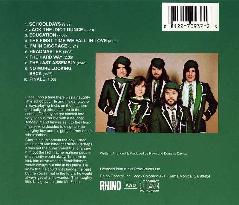 THE KINKS/SCHOOLBOYS IN DISGRACE 不良少年のメロディ キンクス