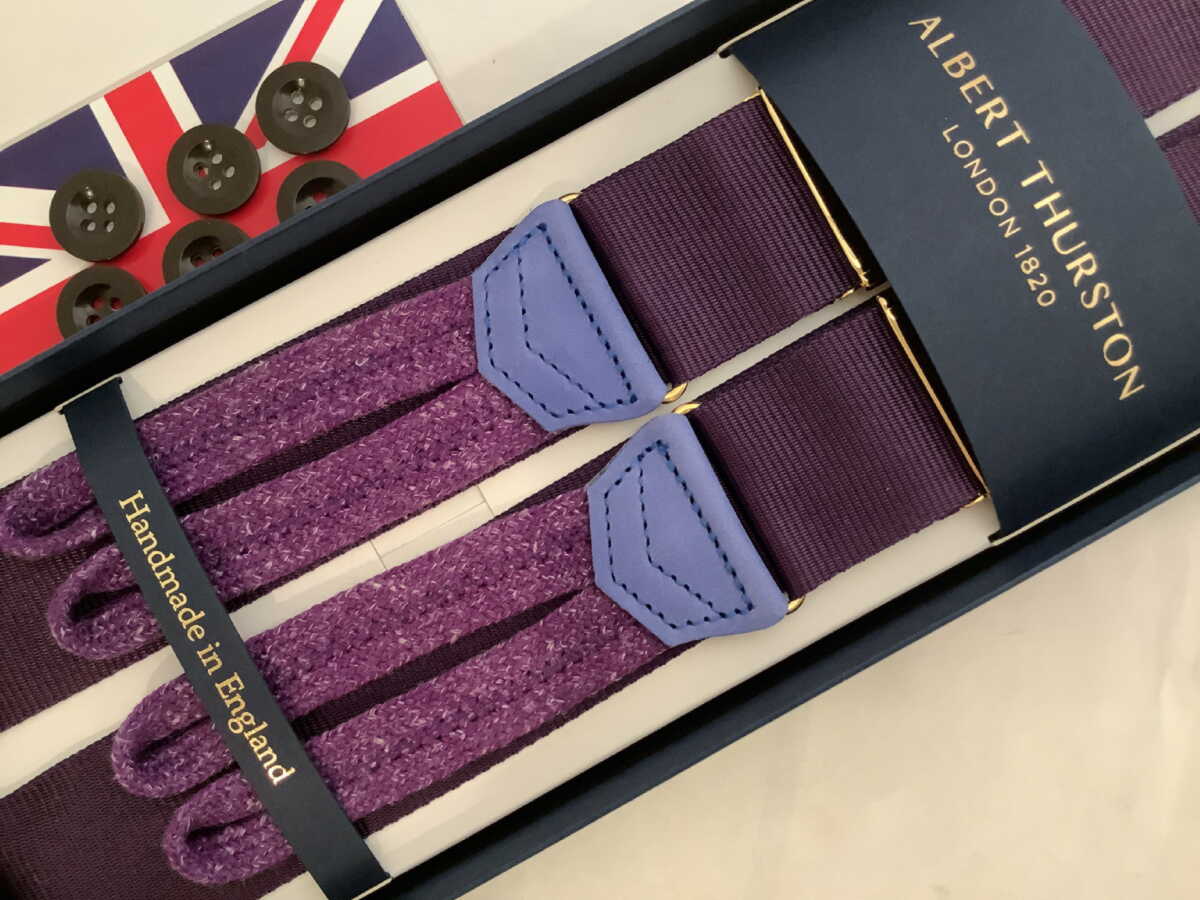 市場】サスペンダー英国製アルバートサーストン6ボタン留ウール