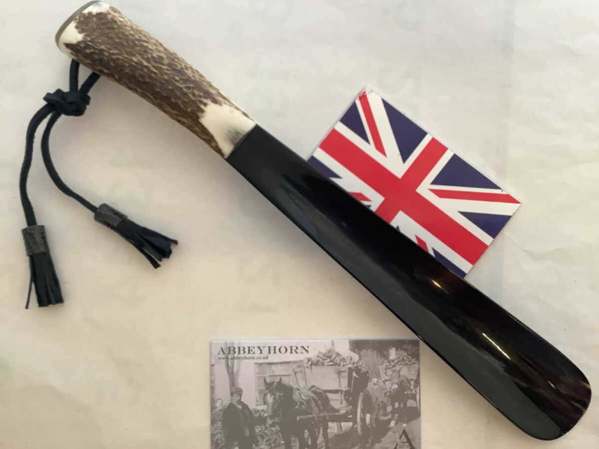 英国製アビーホーン30cm本水牛角&鹿角withタッセルS12A n035 シューホーン｜Brace of Kentishman公式通販