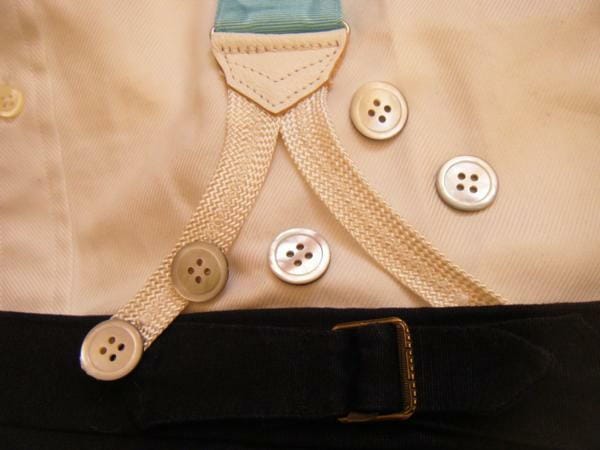 サスペンダーボタンx6 サスペンダー メンズ 紳士 ボタン留めブレイス