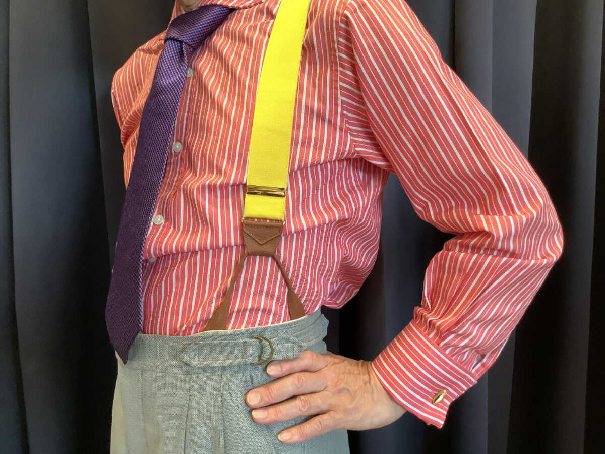 英国製サスペンダーBrace of Kentishman謹製クラシック6ボタン留バラ