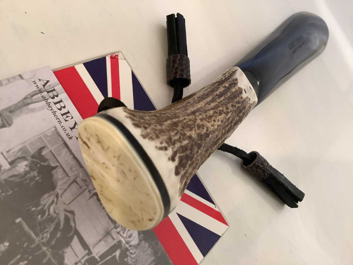 英国製 靴べらアビーホーン30cm級本水牛角 &鹿角ハンドルwith
