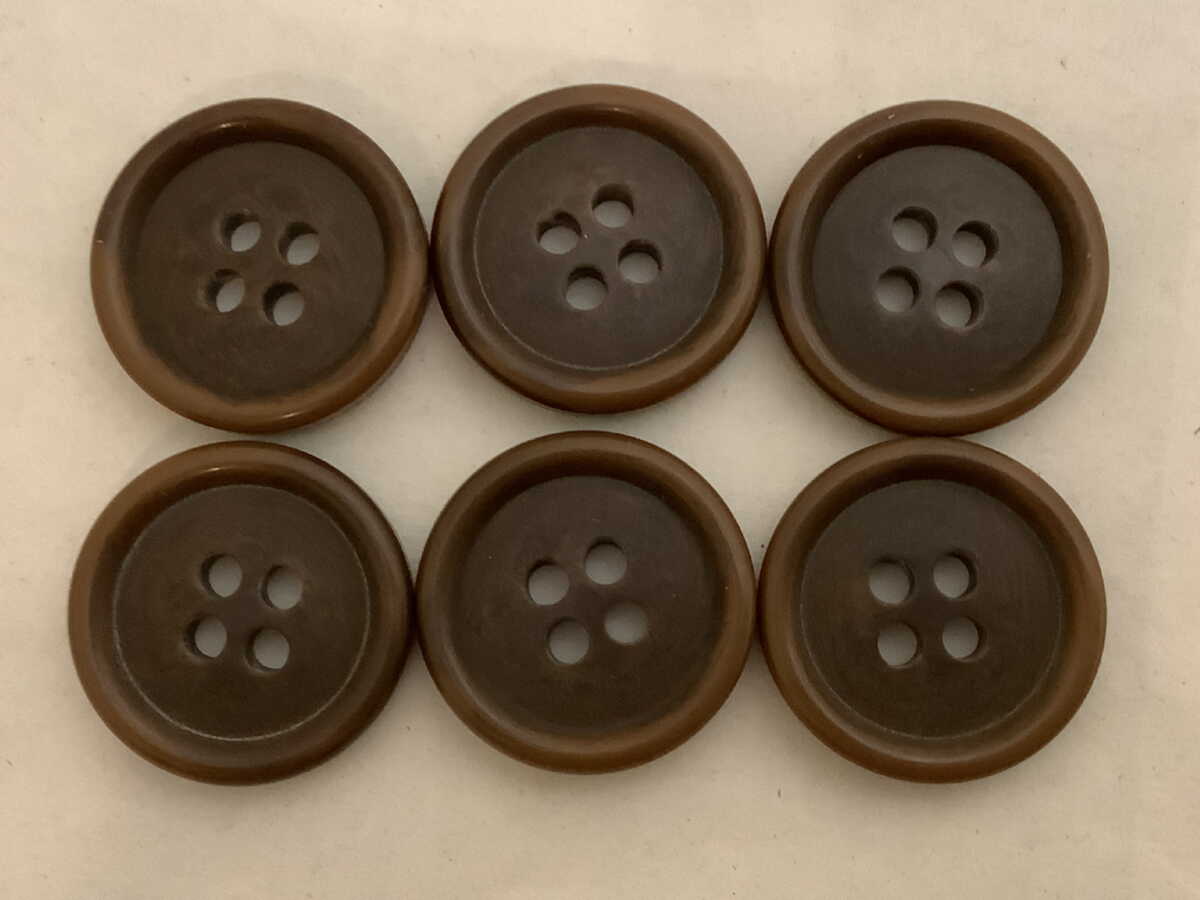 サスペンダー用 クラシック6ボタン留ブレイシーズボタンx6