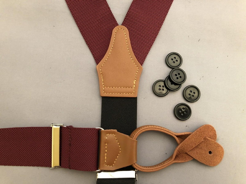サスペンダー Y型 Yバックメンズ 紳士 英国流6ボタン止め クラシック