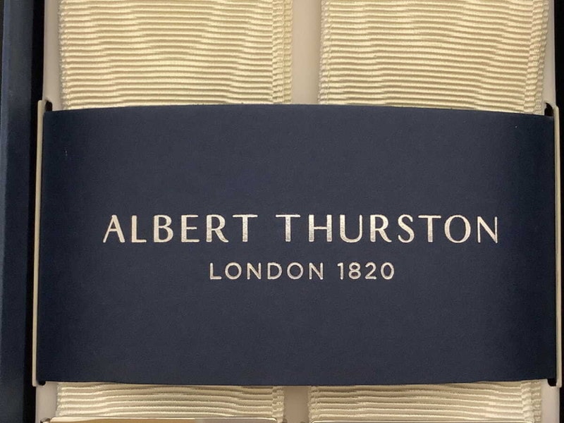 サスペンダー英国製 アルバートサーストンアイボリーにクリーム