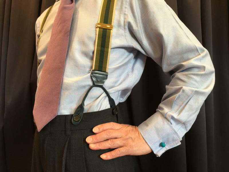 サスペンダー用ボタン クリップボタン BK クラシック6ボタン留