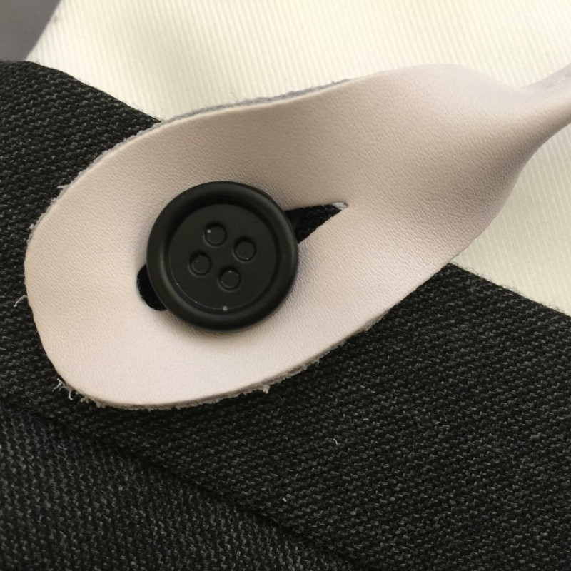 サスペンダー用ボタン クリップボタン BK クラシック6ボタン留