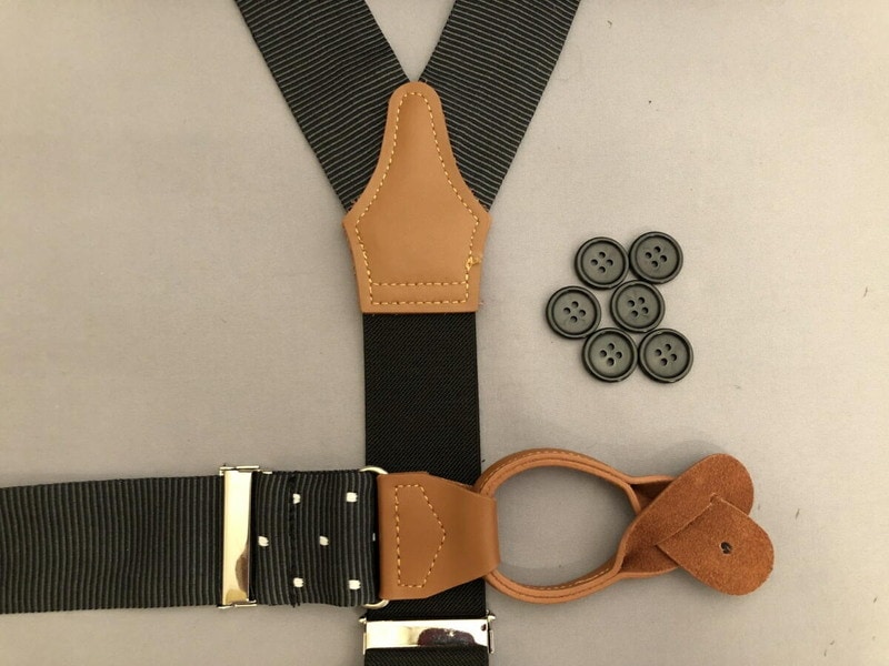 サスペンダー Y型 Yバックメンズ 紳士 英国流6ボタン止め クラシック