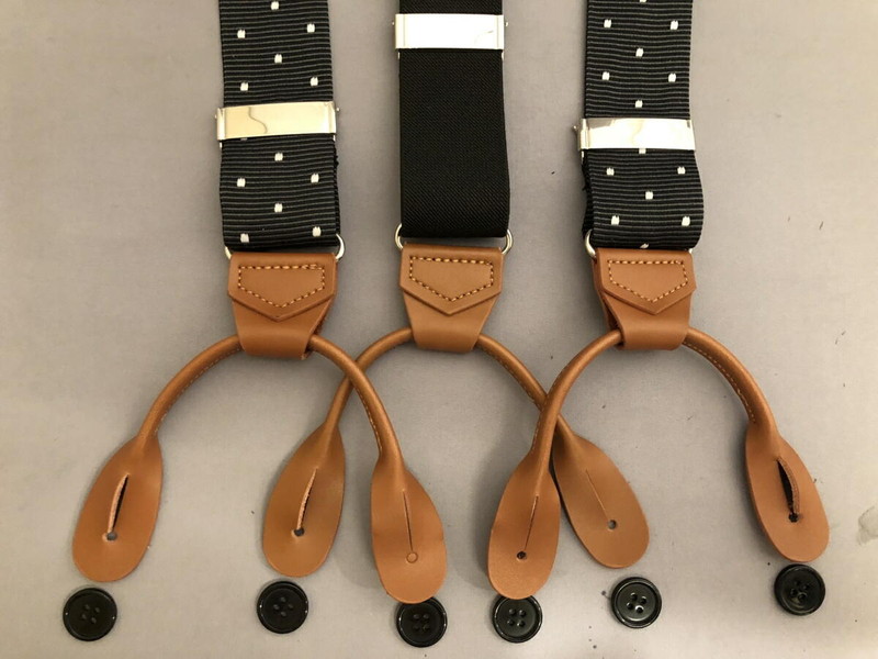 サスペンダー Y型 Yバックメンズ 紳士 英国流6ボタン止め クラシック