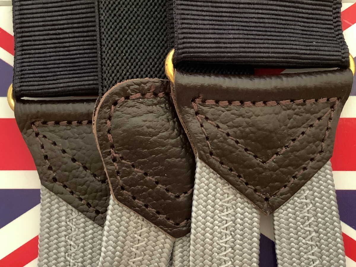 サスペンダー英国製 アルバートサーストン クラシック6ボタン留モアレ