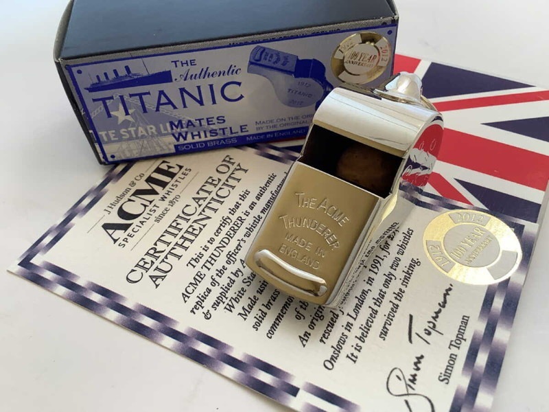英国製タイタニック100周年記念笛SLホイッスル銀色笛 Titanic1912/2012