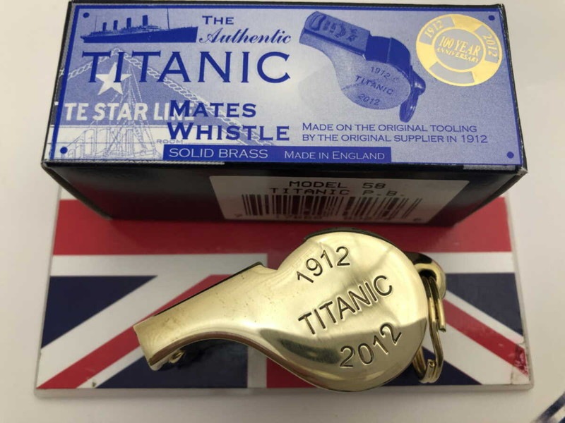 英国製タイタニック100周年記念笛GDホイッスル金色真鍮笛 Titanic1912