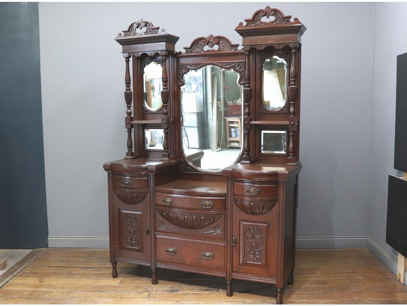 ミラーバックサイドボード | アンティーク家具,サイドボード,ミラー