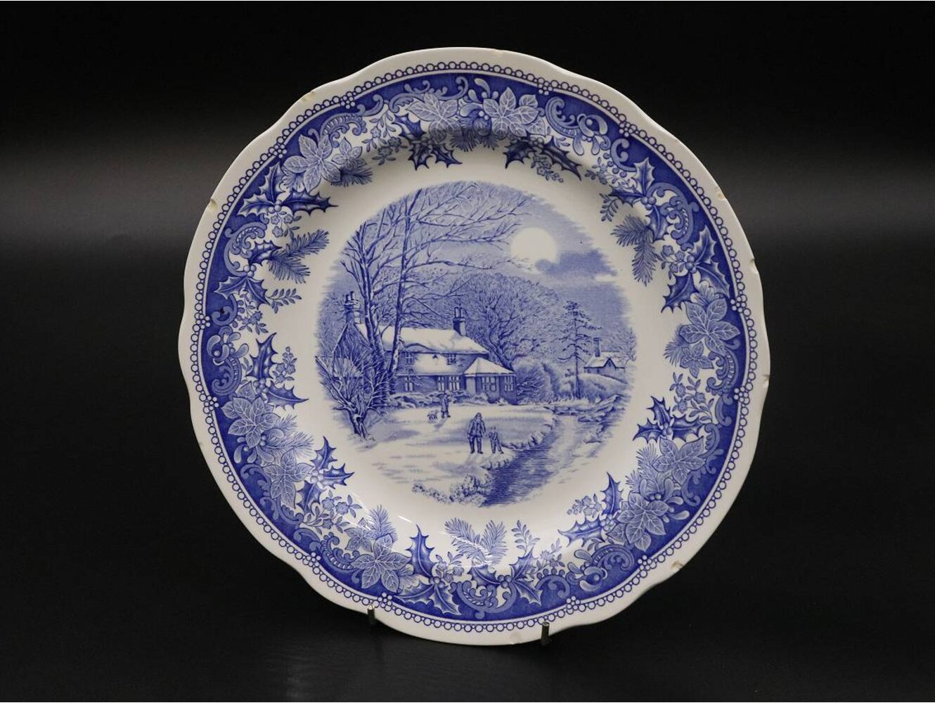 プレート SPODE Winter's Eve（雪景色）