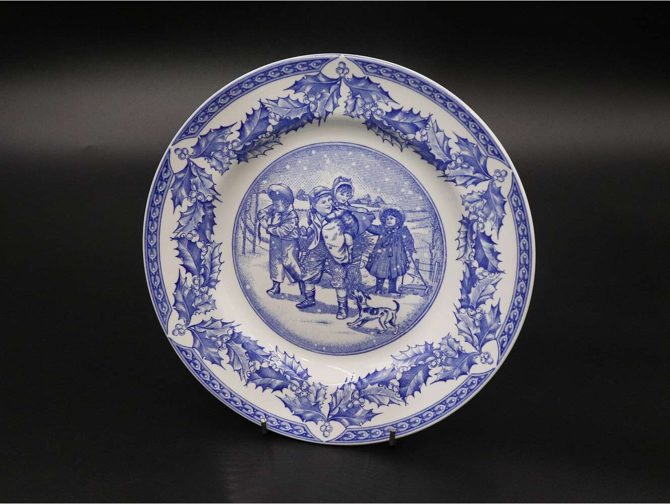 プレート SPODE Victorian Children（雪景色）