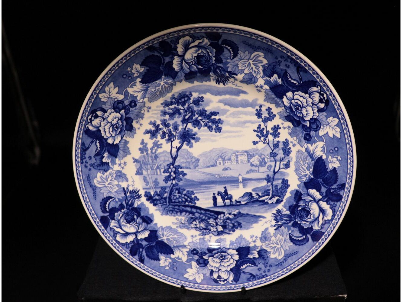 プレート WEDGWOOD Queen's Ware 'Blue Landscape'