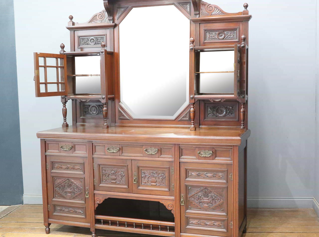 ミラーバックサイドボード | アンティーク家具,サイドボード,ミラー