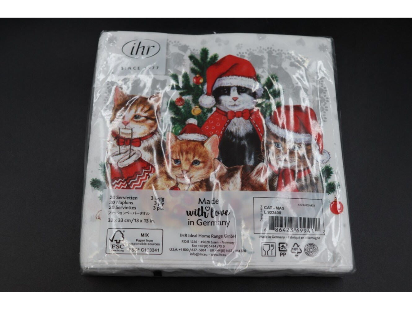 クリスマスcat ペーパーナプキン