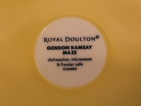 Royal Doulton ロイヤルドルトン ゴードンラムゼイ メイズ イエロー 22cm サイドプレート
