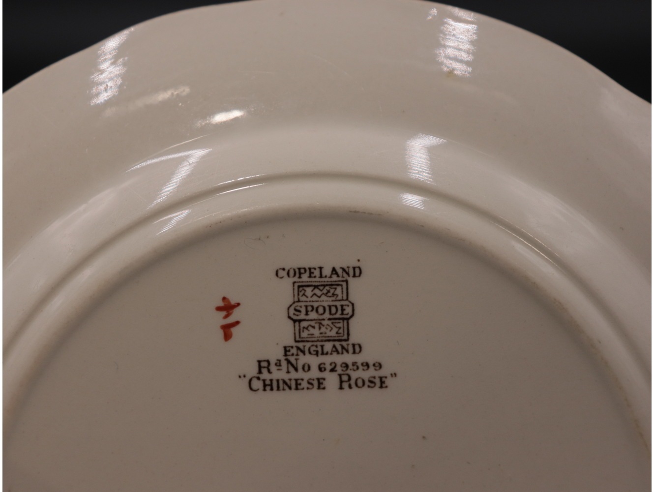プレート SPODE Chinese Rose