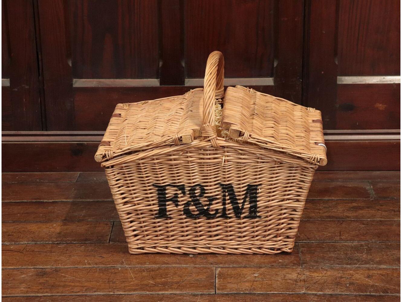 F&M フォートナム＆メイソン カゴ バスケット ラージサイズ　ハンパー F&M ヴィンテージバスケット（ハンパー）