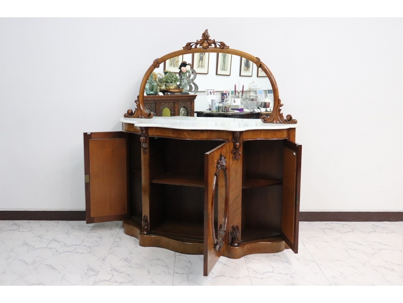 シフォニア | アンティーク家具,サイドボード,ミラーバックサイド