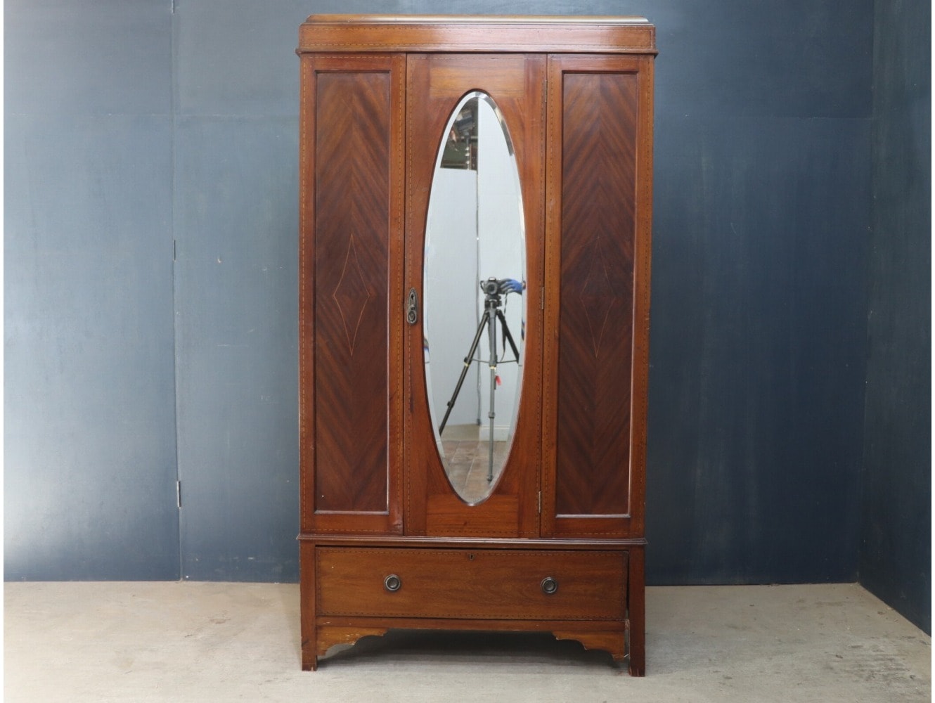 アンティーク 家具 ジェントルマン ワードローブ 英国製 522A 1940年頃 オーク材 イギリス アンティーク・ワードローブ antique80030