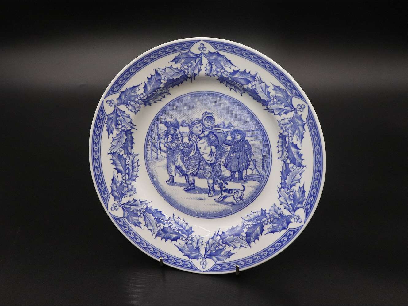 プレート SPODE Victorian Children(雪景色)