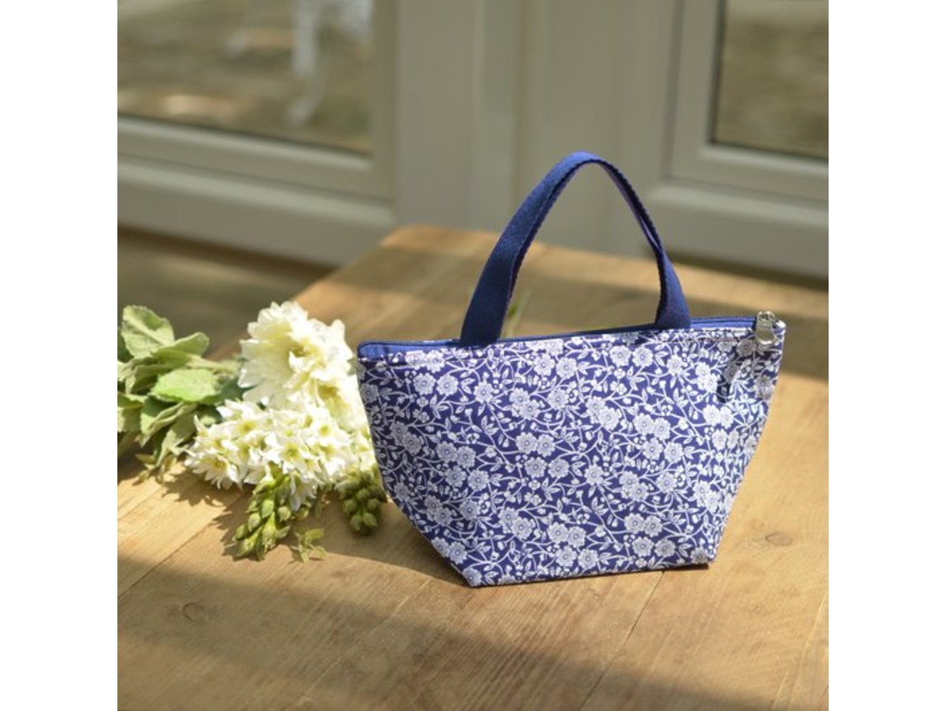 保冷ランチバッグ ブルーキャリコ