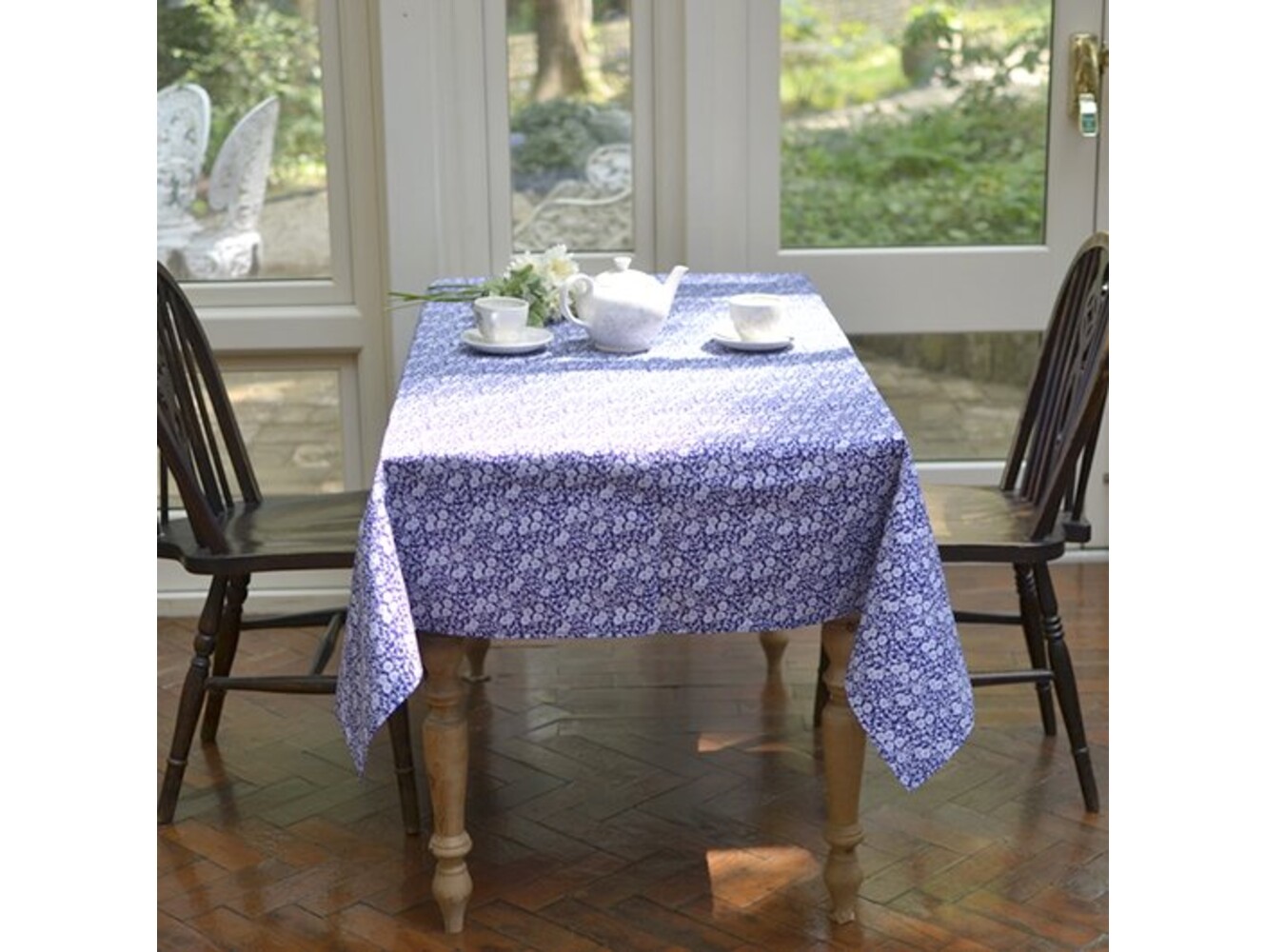 テーブルクロスL ブルーキャリコ