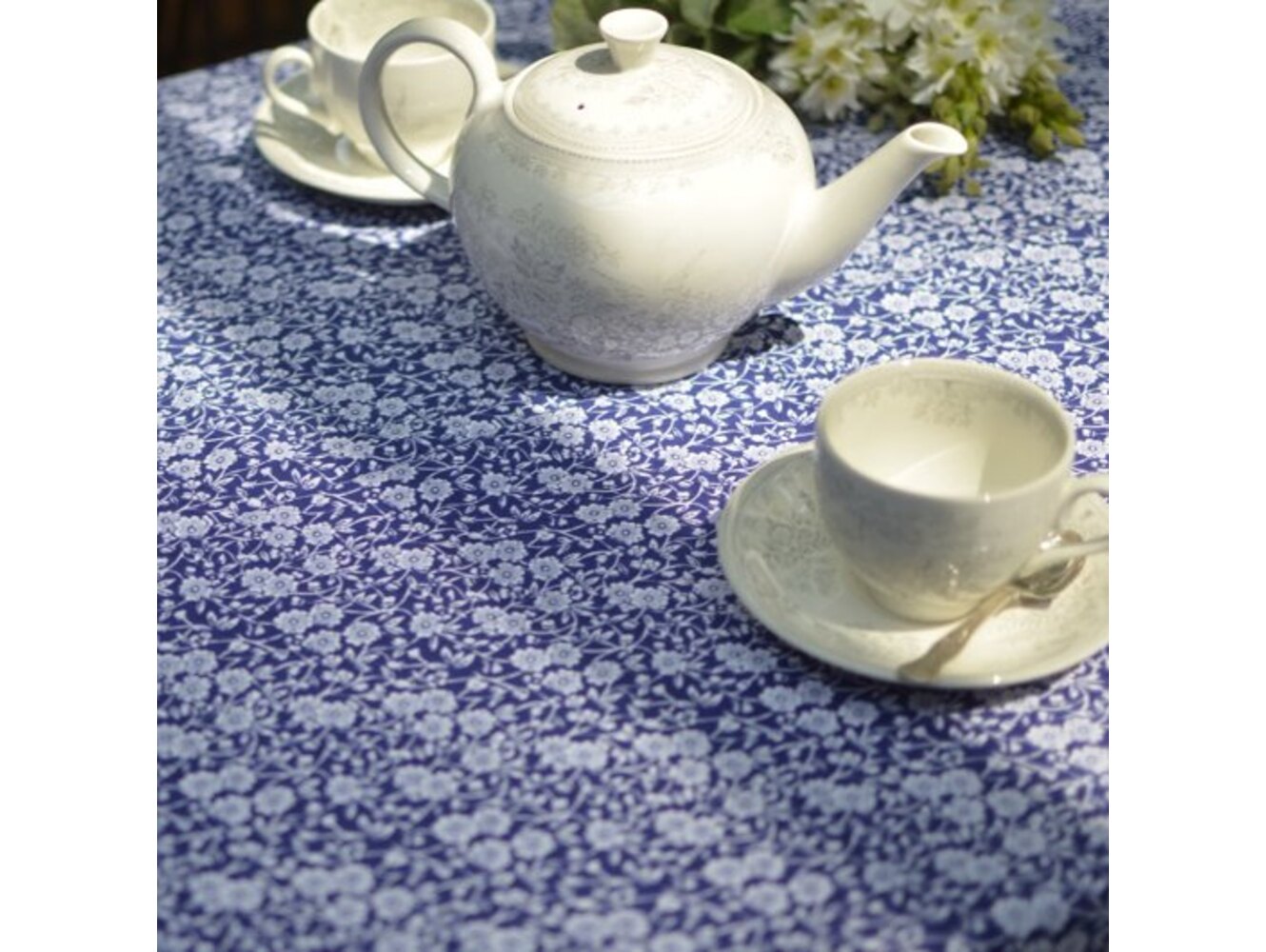 テーブルクロスL ブルーキャリコ