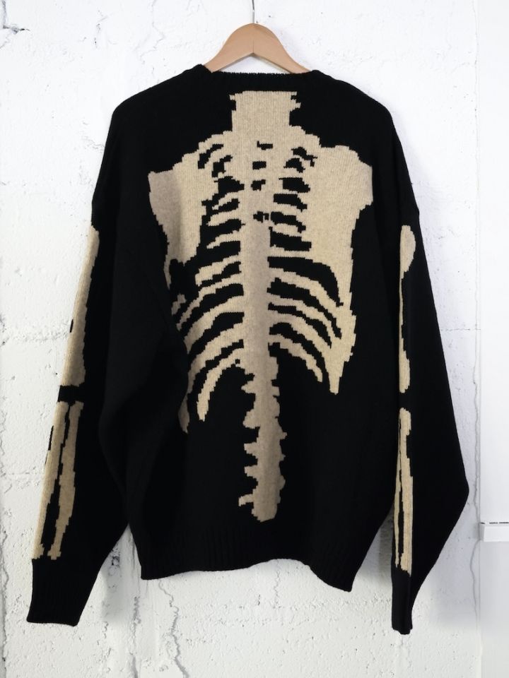 KAPITAL(キャピタル) / 5G ウール BONEクルーセーター (ブラック