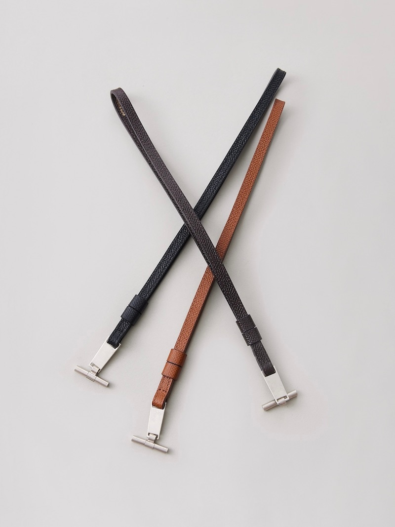 NICENESS(ナイスネス) / S.DAYS / S.デイズ ( Tバー & レザーストラップ / ショート ) / BROWN / 25SS 