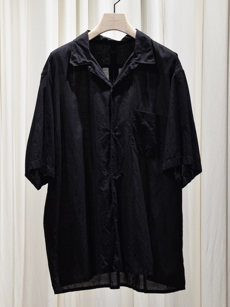COMOLI(コモリ) / KHADIコットン 半袖オープンカラーシャツ 25SS