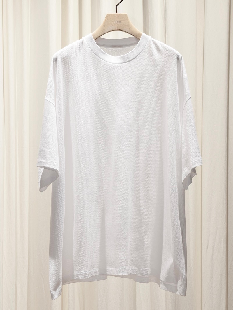 COMOLI(コモリ) / コットンメッシュ 半袖Tシャツ / WHITE 25SS