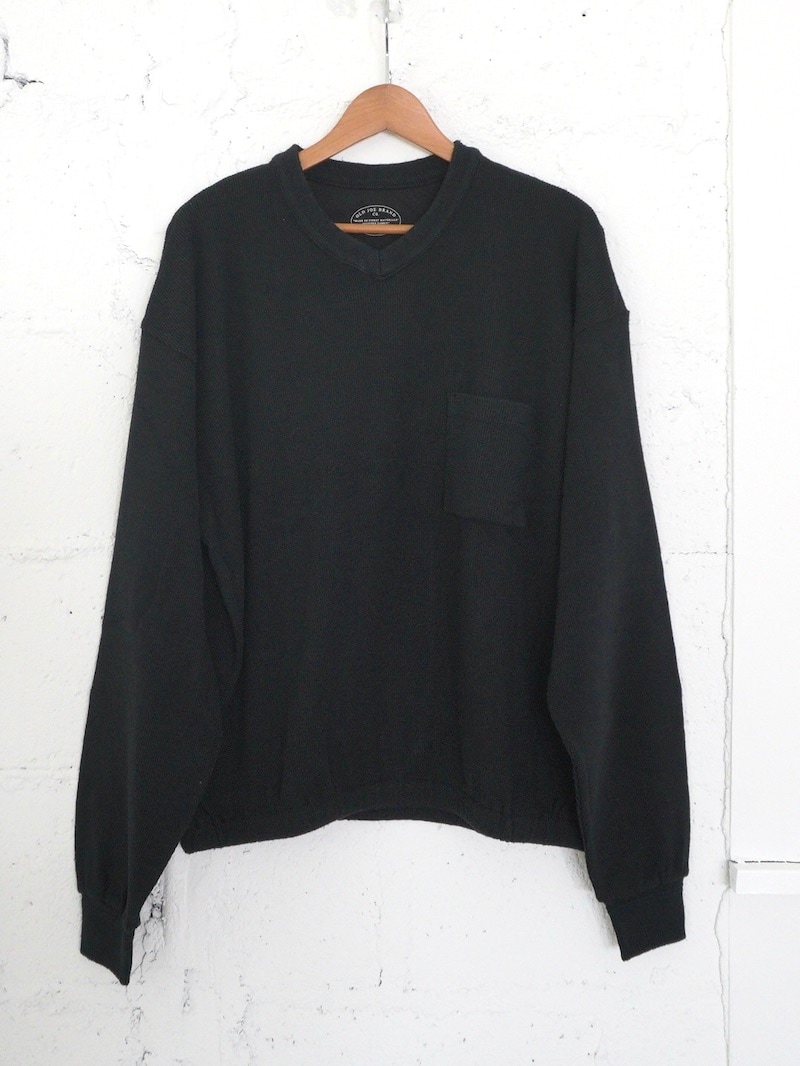 OLD JOE (オールドジョー) / V-NECK SILK NEP RIBED TOPS 25AW
