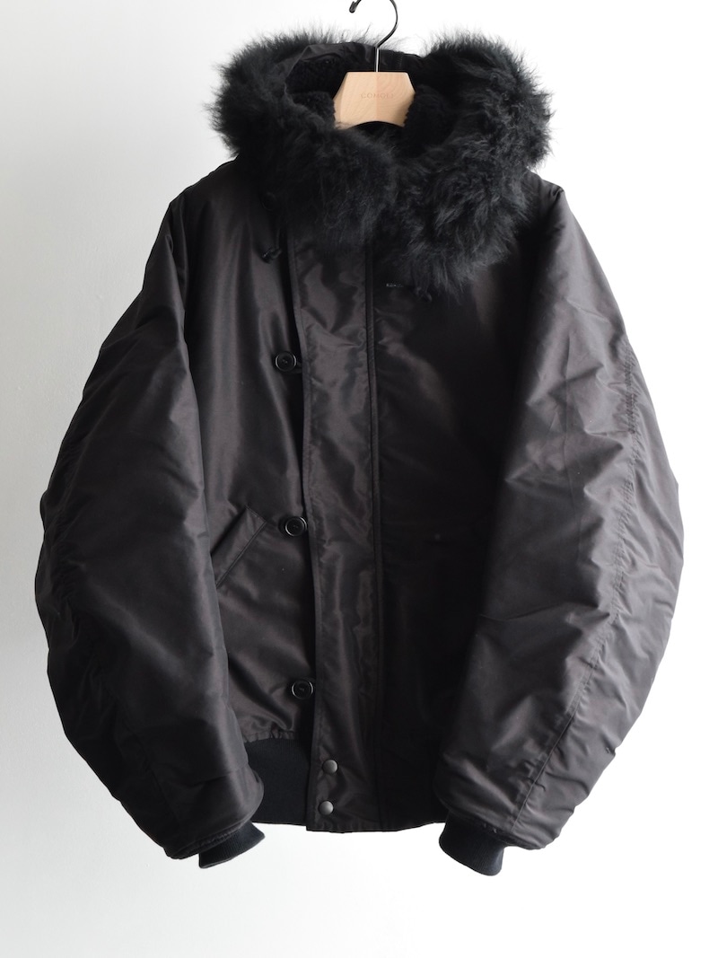 COMOLI(コモリ) / コットンシルク ミリタリーフーデッドジャケット 25AW