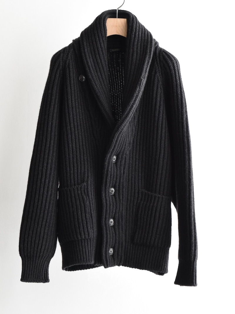 COMOLI(コモリ) / カシミヤ和紙 ショールカラーニットジャケット 25AW